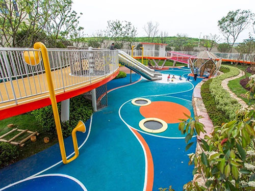 戶外公園游樂設備案例_七彩長廊
