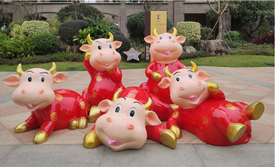 3玻璃鋼吉祥物雕塑小品實例圖