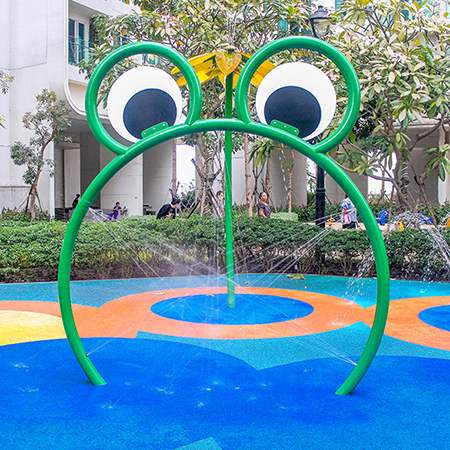 社區戲水設備安裝效果圖