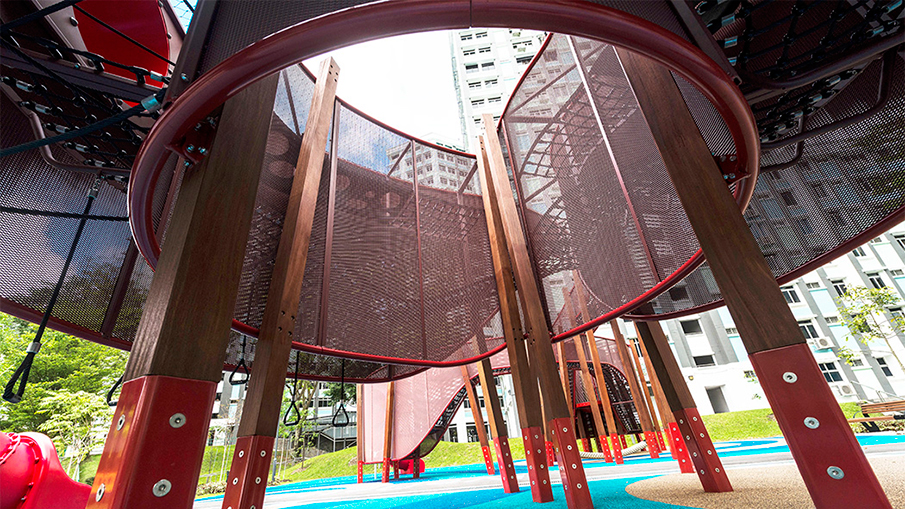 社區公園游樂區設計方案之攀爬設備