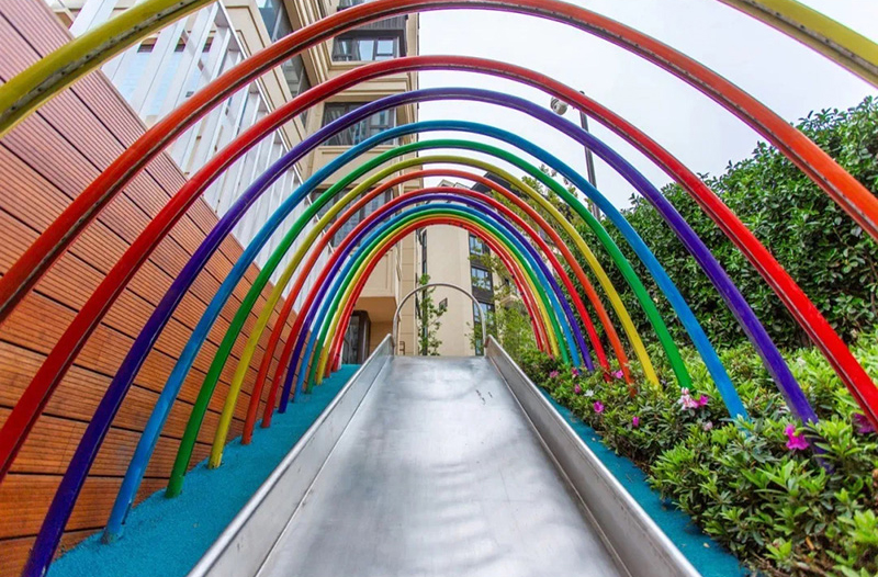 社區(qū)七彩長廊規(guī)劃設(shè)計戲水設(shè)備