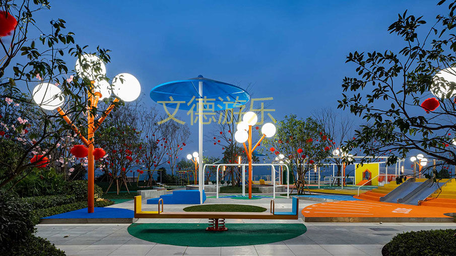 小區兒童公園游樂設備細節圖