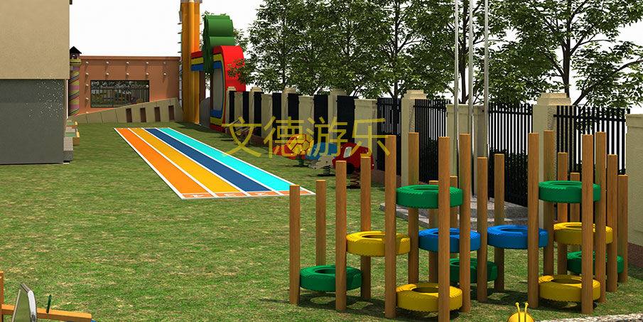 幼兒園戶外游樂設施規劃局部圖