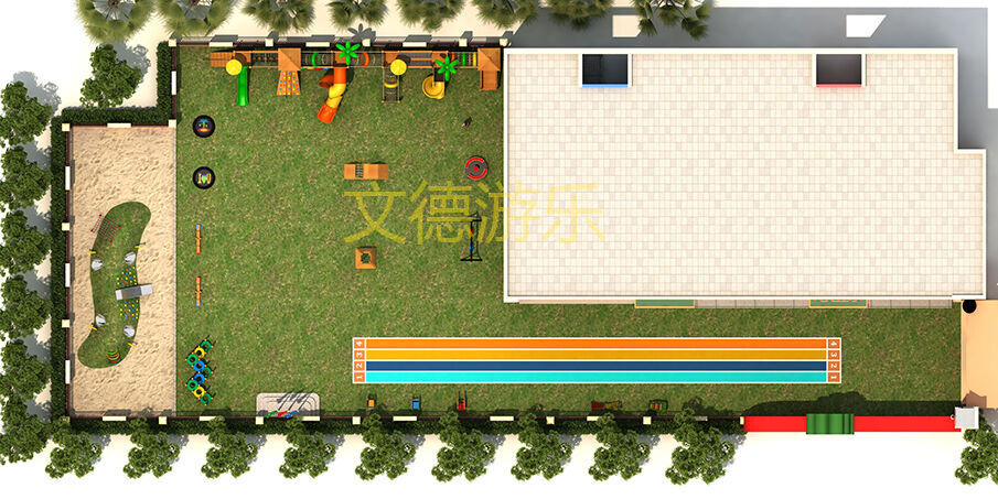 幼兒園戶外游樂設施規劃俯視圖