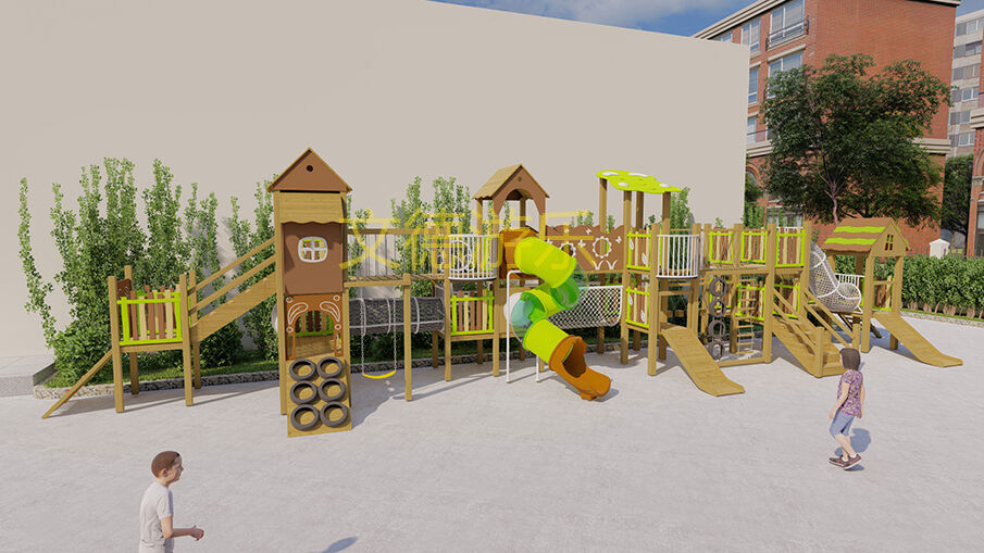 幼兒園戶外游樂設施規劃滑梯效果圖