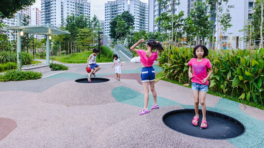 小區新型游樂設備-小蹦床