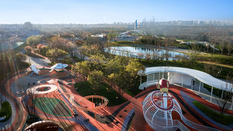 星際探索主題兒童樂園全景圖