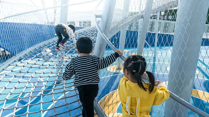 太空飛船主題攀爬樂園攀爬網
